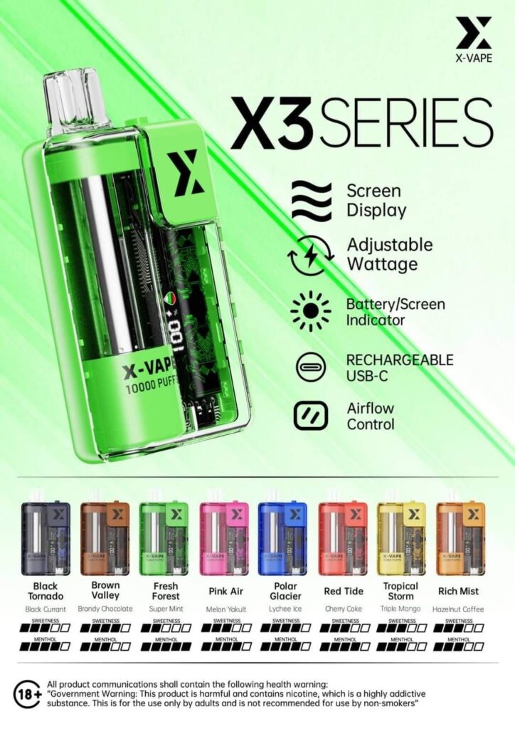 X-VAPE X3 SERIES 10,000 10ML – Vamos Vape Shop